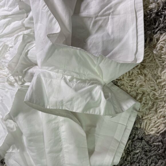 CIRCUS NY Elyse Cotton Halter Romper White Ruffle Pockets New Womens Large - Picture 7 of 10